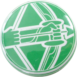 Schütze Button grün